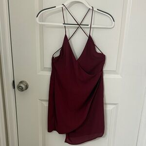 Mini Cross Back Strappy Dress